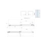 S6 Brushed Brass Sliding Door 1200mm