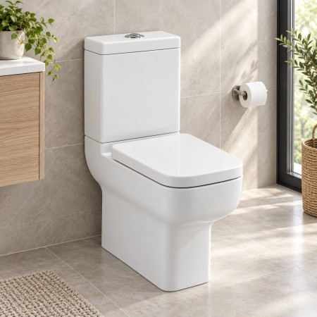Kartell Options 600 Comfort Height Close Coupled Rimless WC Pan, Cistern and Seat
