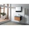 VU115 - Wenge and Red Oak Vanity Unit with matching Basin