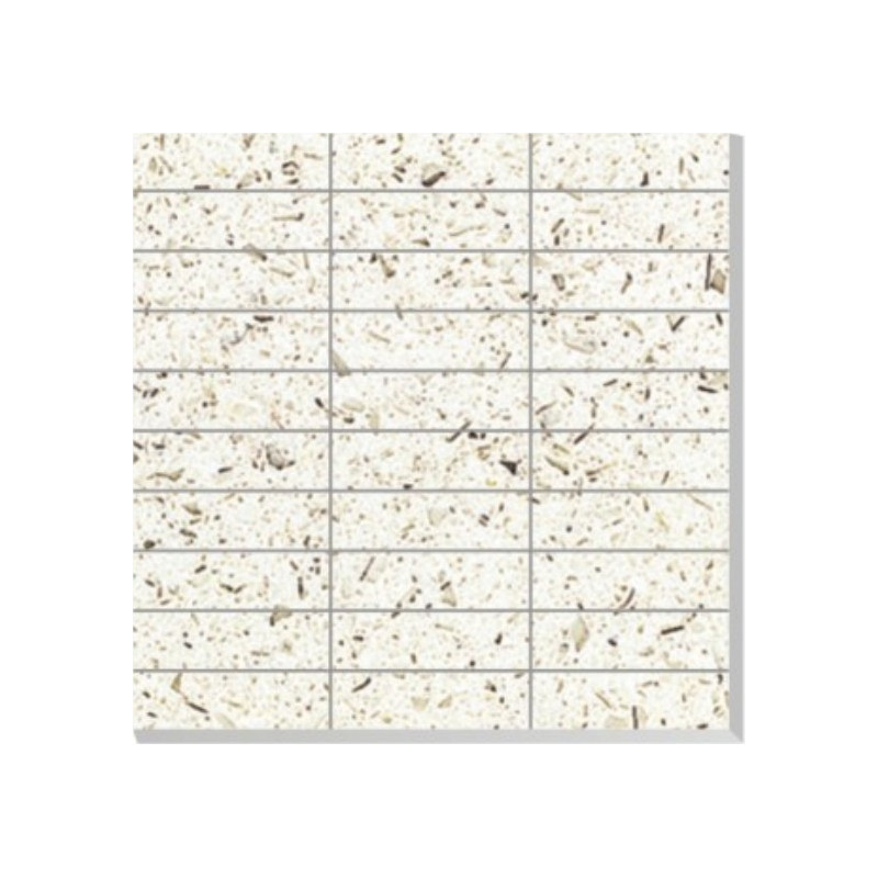 Off- White Mirror Fleck Quartz Mosaics