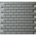 Brushed Silver Stainless Steel Brick Mosaics 30x30cm