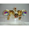 (ART6105P) Perigi External bath Mixer with duplex shower and automatic diverter (Crystal Handles)