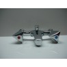 (ART8105M) Bath Mixer, external single lever with diverted duplex and shower with legs (Satinato cromo) 