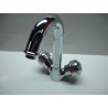 (ART.6580) Ambassador basin mixer single hole with turning spout and automatic waste (Chrome)