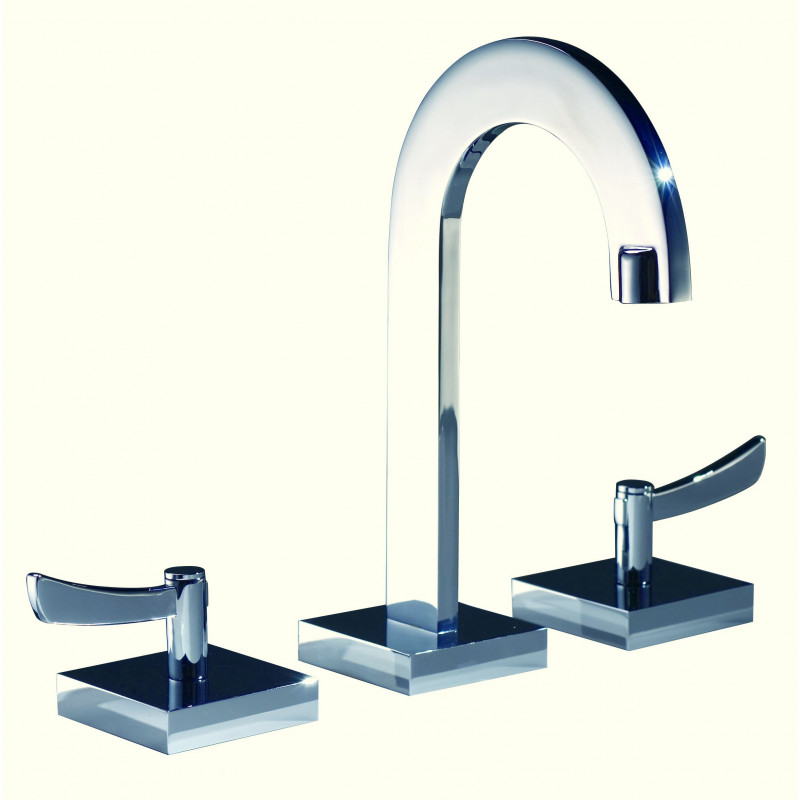 LUGANO STB546 3 Hole Basin Mixer With Clicker Waste