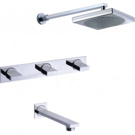 STS579  Bath Shower Mixer with fixed head- wall mounted