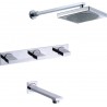 STS579  Bath Shower Mixer with fixed head- wall mounted