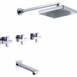STS582 Bath Shower Mixer with fixed head- wall mounted