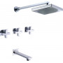 STS582 Bath Shower Mixer with fixed head- wall mounted