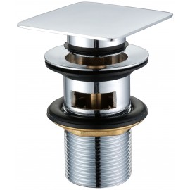 Basin Flat Square Click Clack Waste - Slotted STW610 - Basin Flat Square Click Clack Waste - Slotted