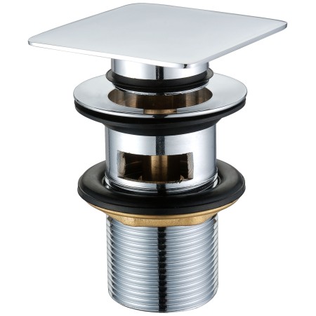 STW610 - Basin Flat Square Click Clack Waste - Slotted